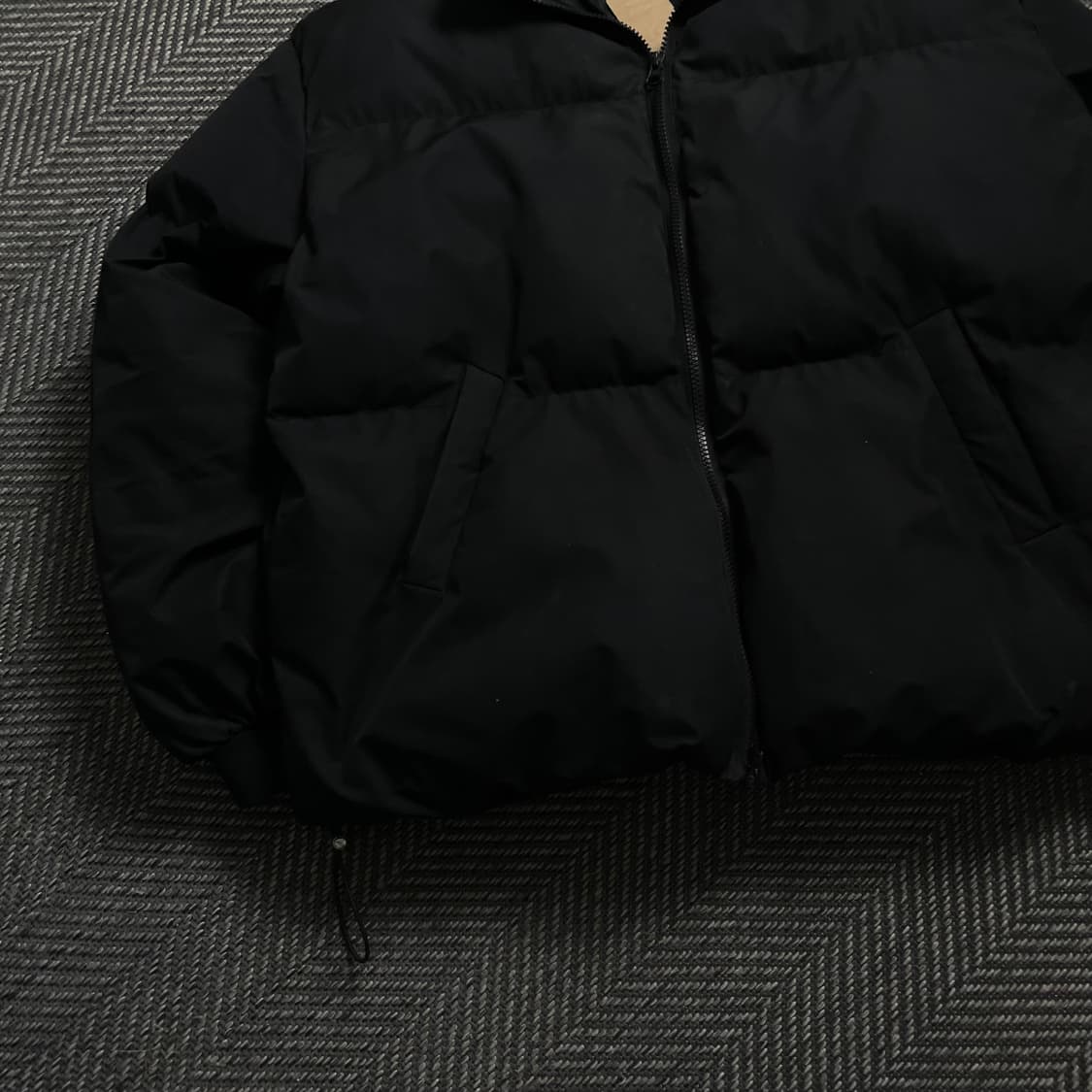 무드인사이드 미니멀 푸퍼 패딩 점퍼 블랙o 4559 상품이미지3