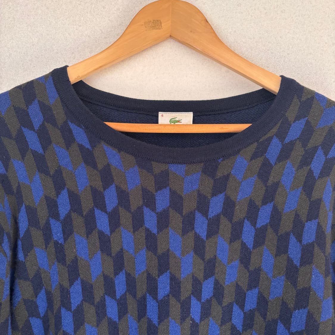 라코스테 퓨어울 빅사이즈 니트 120 명품 패턴 가성비 상품이미지4