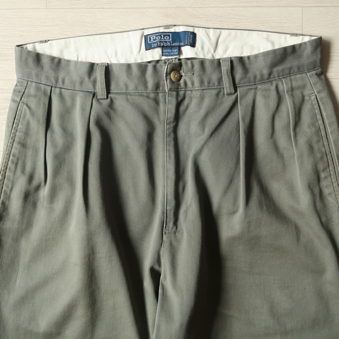 빈티지 90s 폴로 랄프로렌 앤드류 투 턱 치노 팬츠 상품이미지4