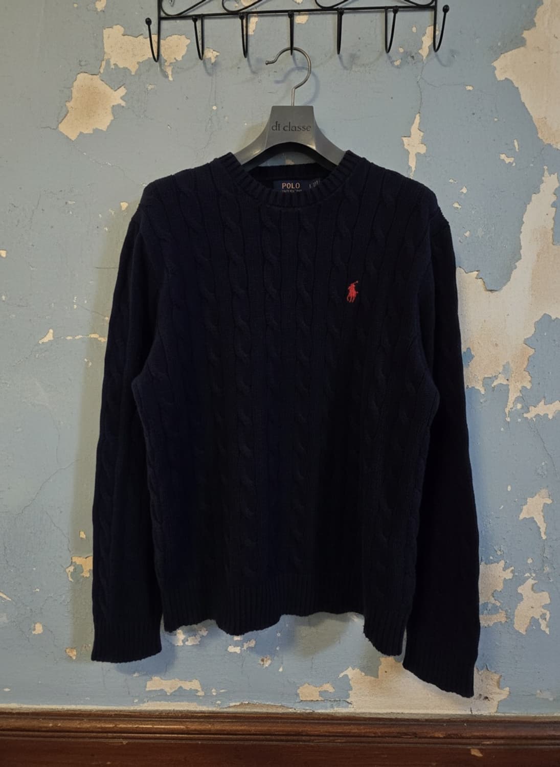 폴로 랄프로렌 케이블 니트 네이비 L 상품이미지1