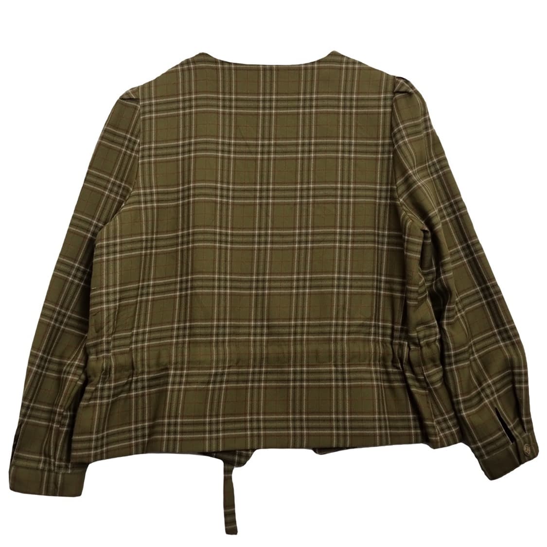 Mes Robe Ping 카키 체크 블라우스 상품이미지2