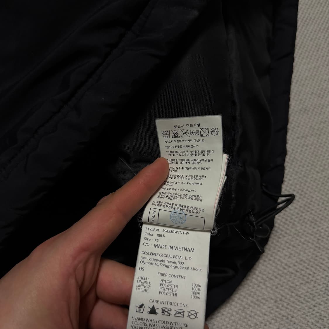 데상트 캐나다 스피드 스케이팅 패딩 자켓 상품이미지4