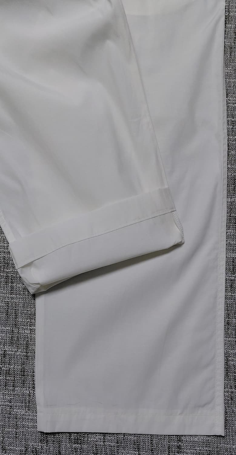 [46] Armani Jeans 테크니컬 스트링 와이드 팬츠 (화이트) 상품이미지3