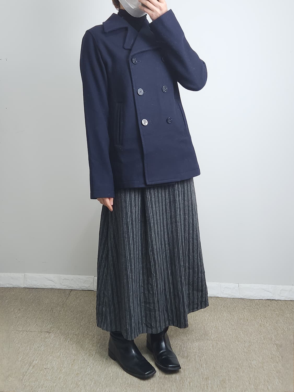 스트라이프 롱 스커트 상품이미지2