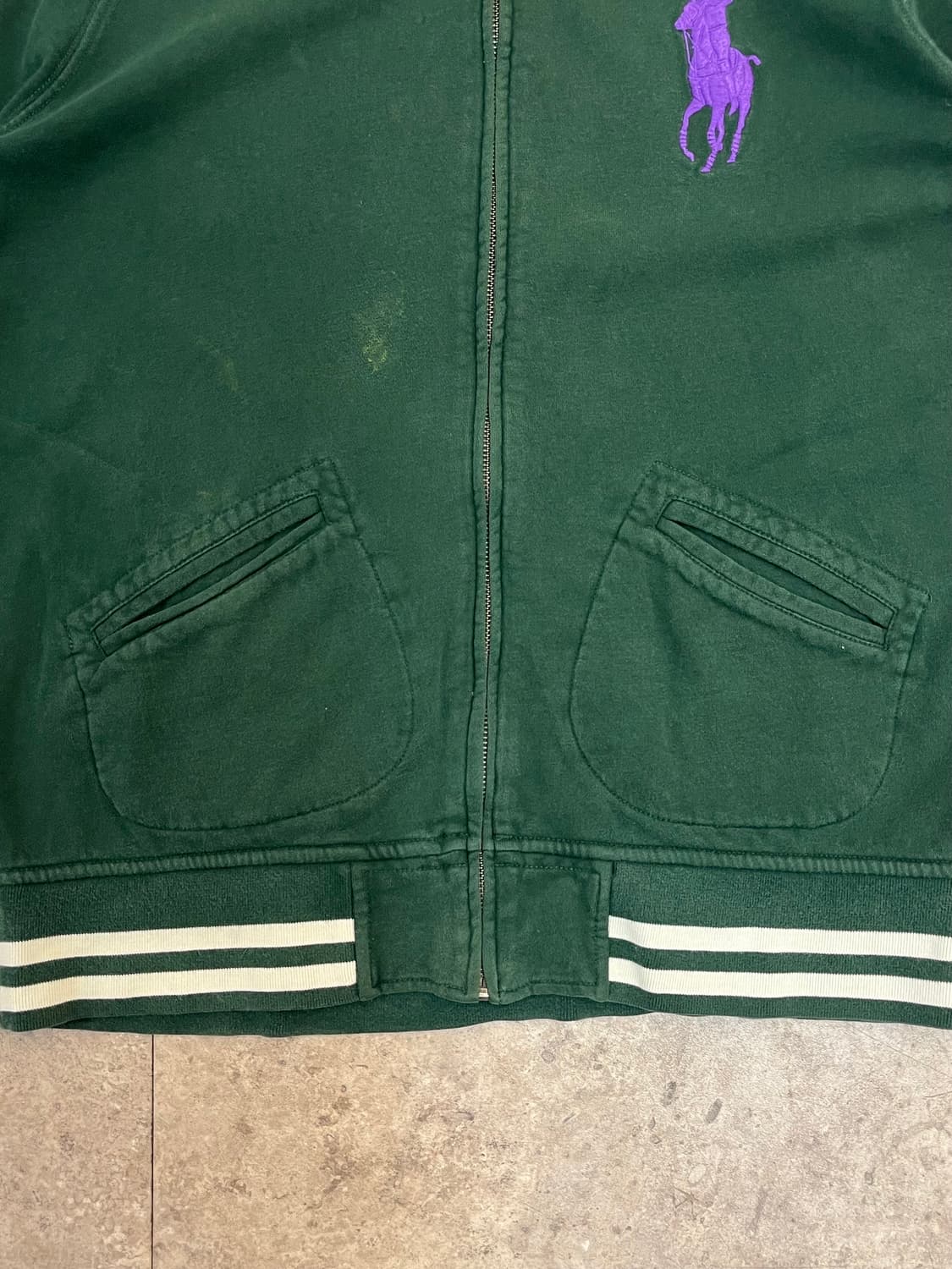 폴로 랄프로렌 빅포니 기모 바시티 자켓 그린 L #csz2685  상품이미지6