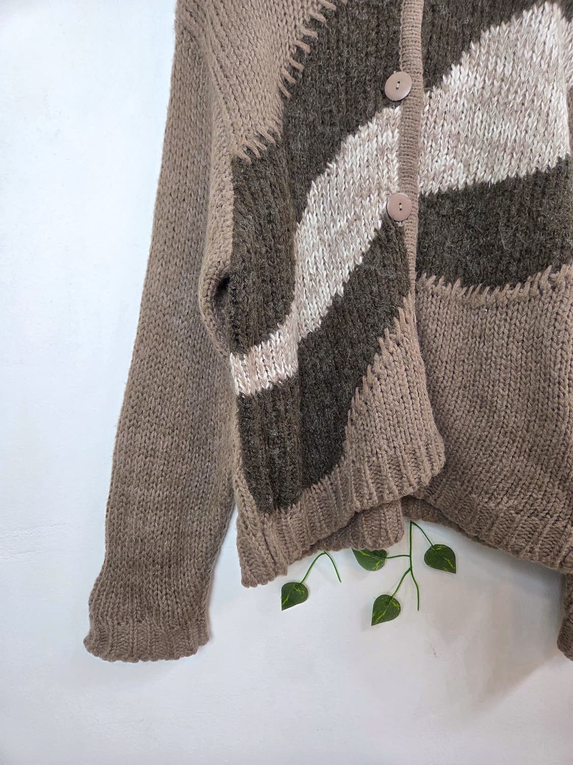 브라운 패턴 가디건 상품이미지3