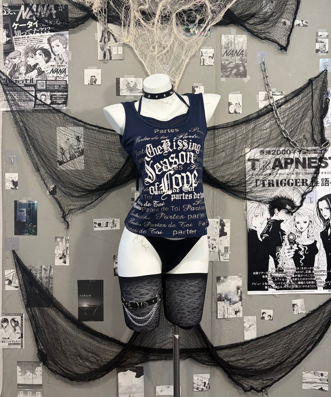 Y2K lettering Glitter sleeveless 상품이미지2