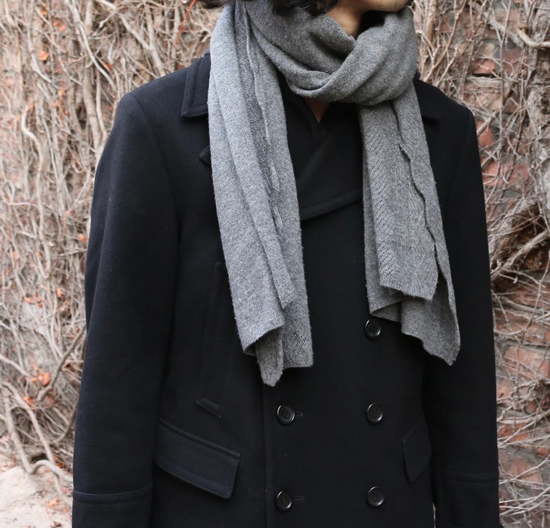 꼼데가르송 트리콧 울 니트 머플러 상품이미지1