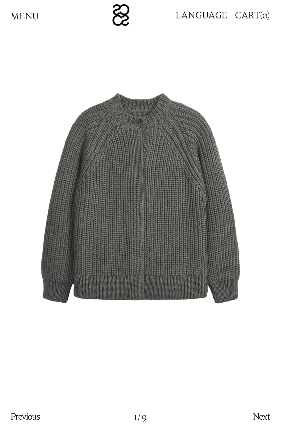 Cosmoss HEAVY KNIT CARDIGAN (GRAY) 상품이미지1