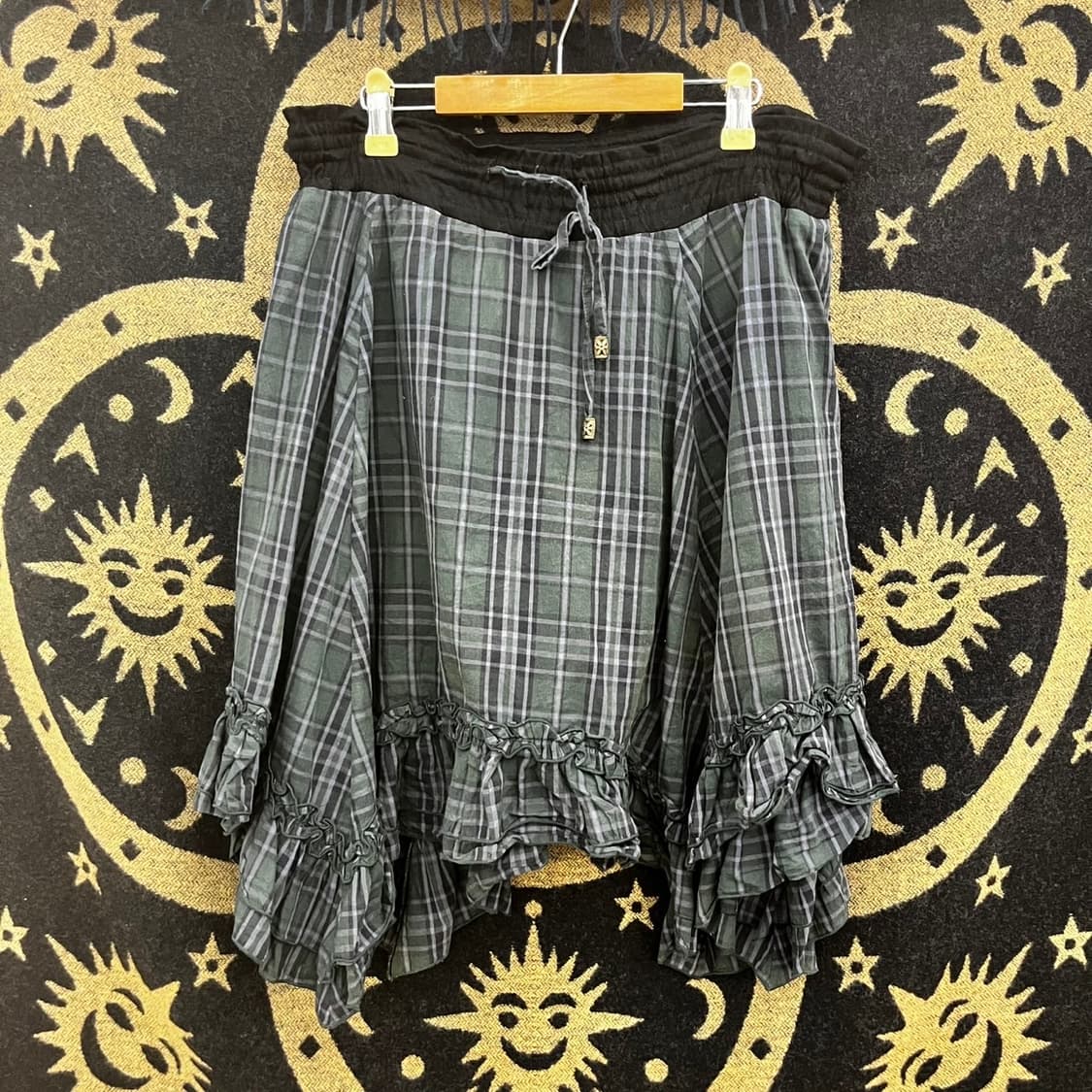 빈티지 키치 언발 프릴 체크 로코코 캉캉 스커트 K0118 상품이미지3