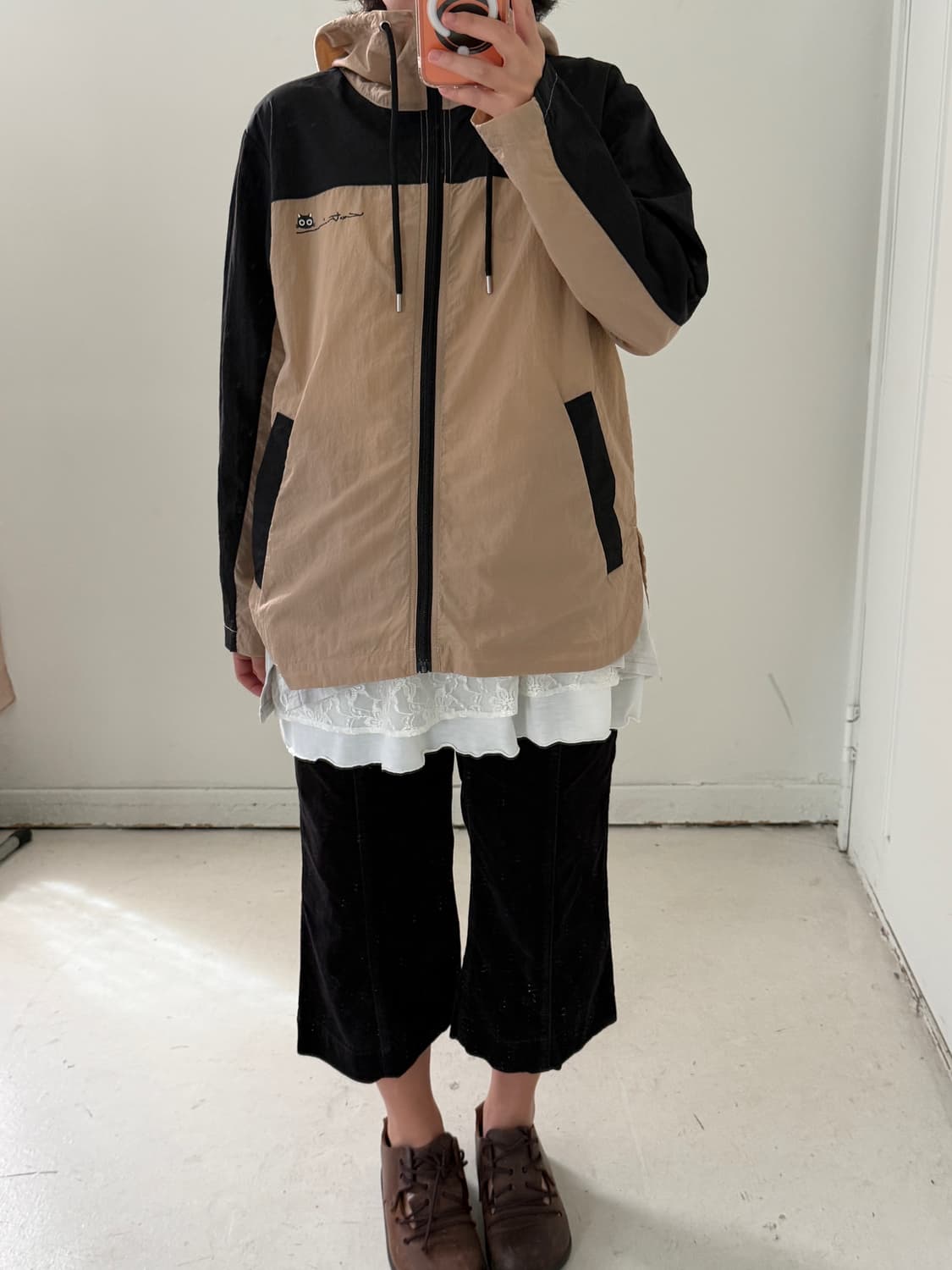 일본빈티지 고양이 바람막이 자켓 상품이미지2