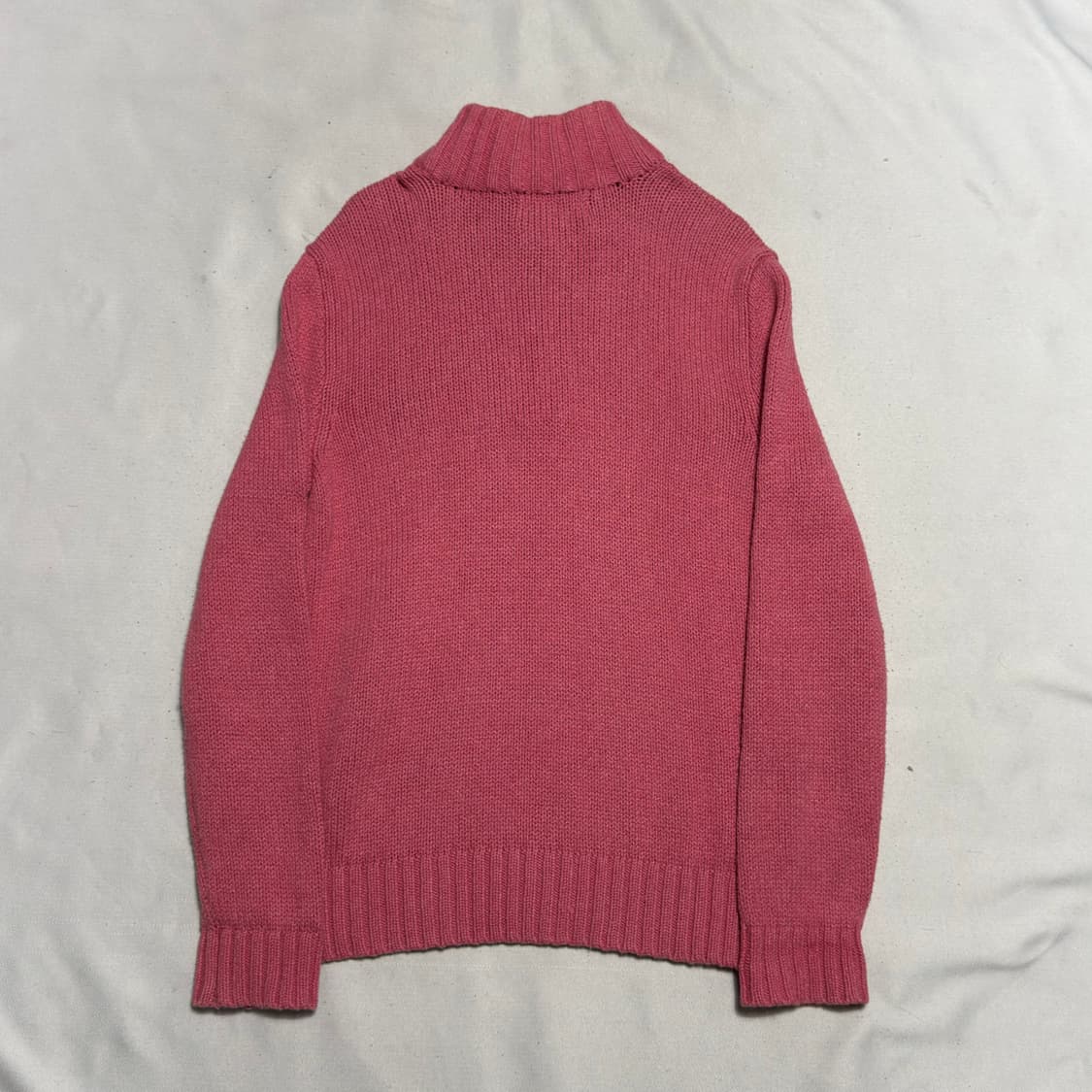 S 폴로랄프로렌 핑크 코튼 반집업 니트 상품이미지3