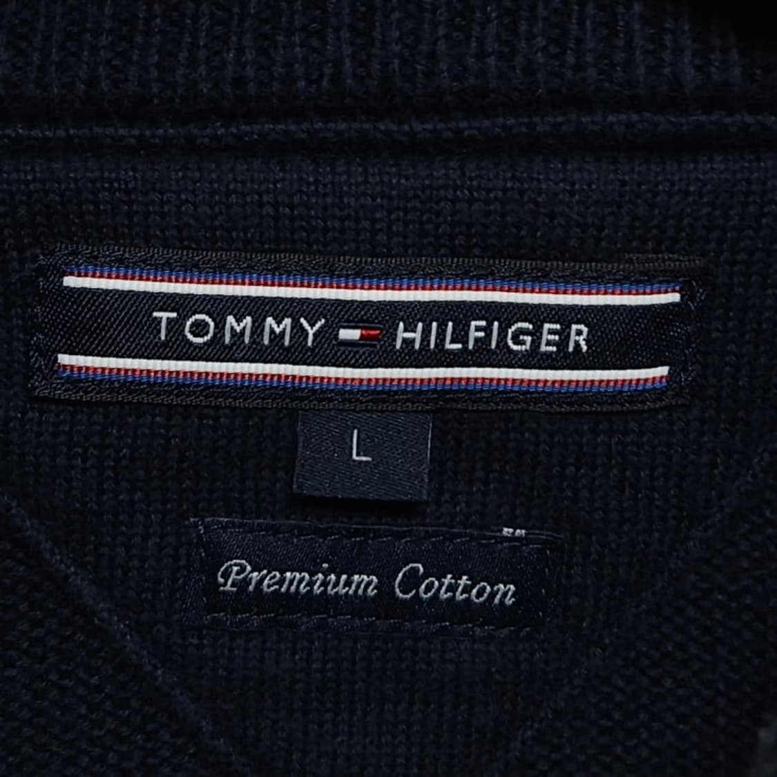 Tommy Hilfiger 타미힐피거 집업 니트 가디건 100 워시드네이 상품이미지5