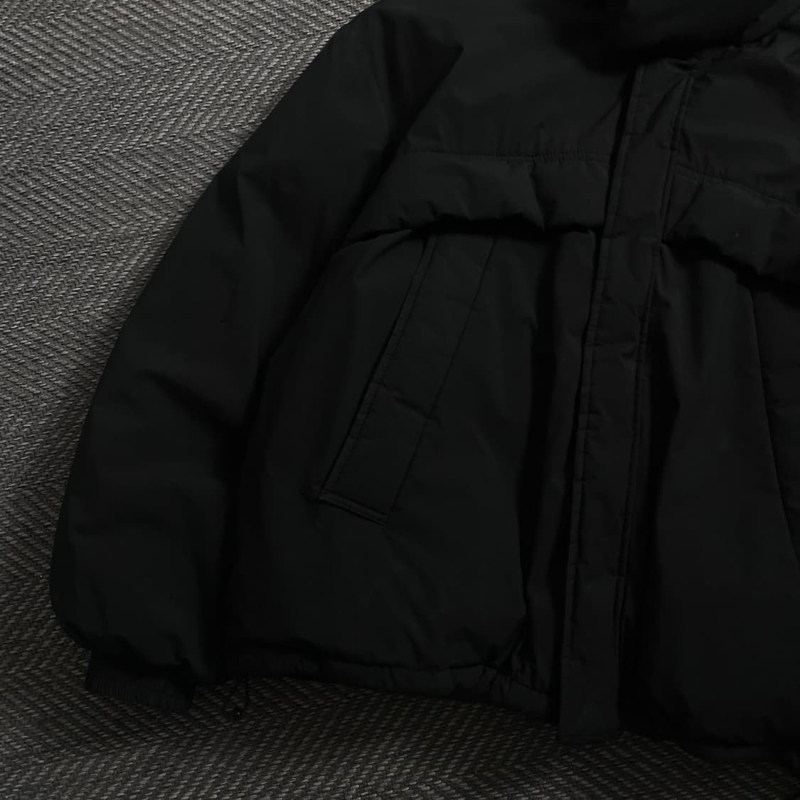 코드그라피 미니멀 푸퍼 숏 패딩 블랙o 4624 상품이미지2