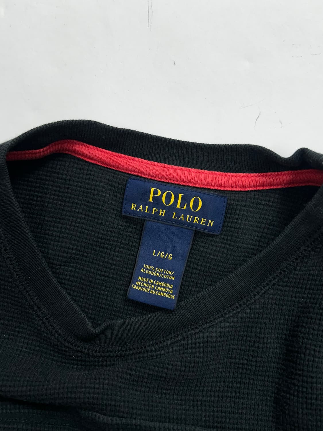 폴로 랄프로렌 레드포니 와플티 L 상품이미지6