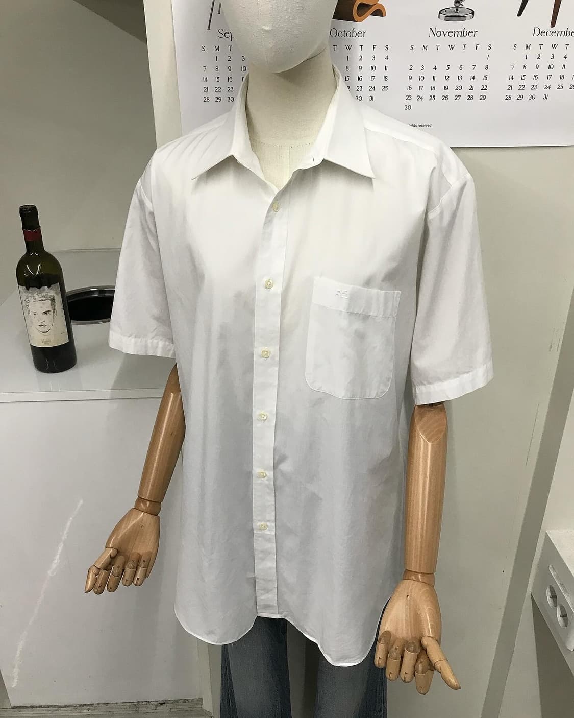 꾸레쥬 로고 오버핏 반팔 셔츠 상품이미지7