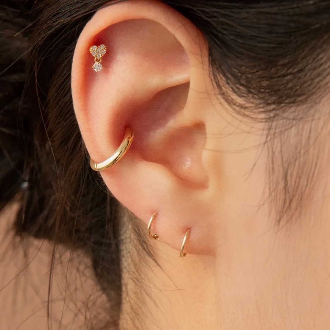 14k 룬느 이너컨츠 링 귀걸이 상품이미지1