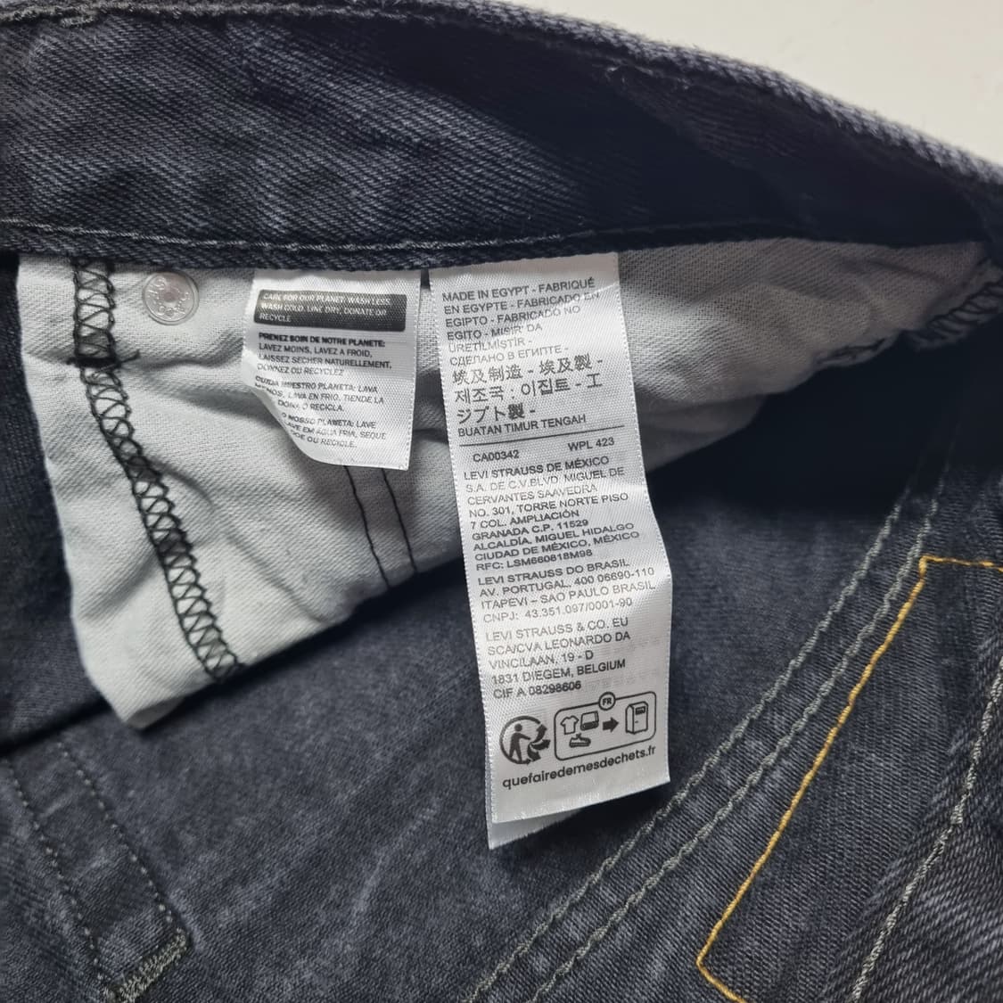 리바이스 550 흑청 데님팬츠 - 34x32 상품이미지10