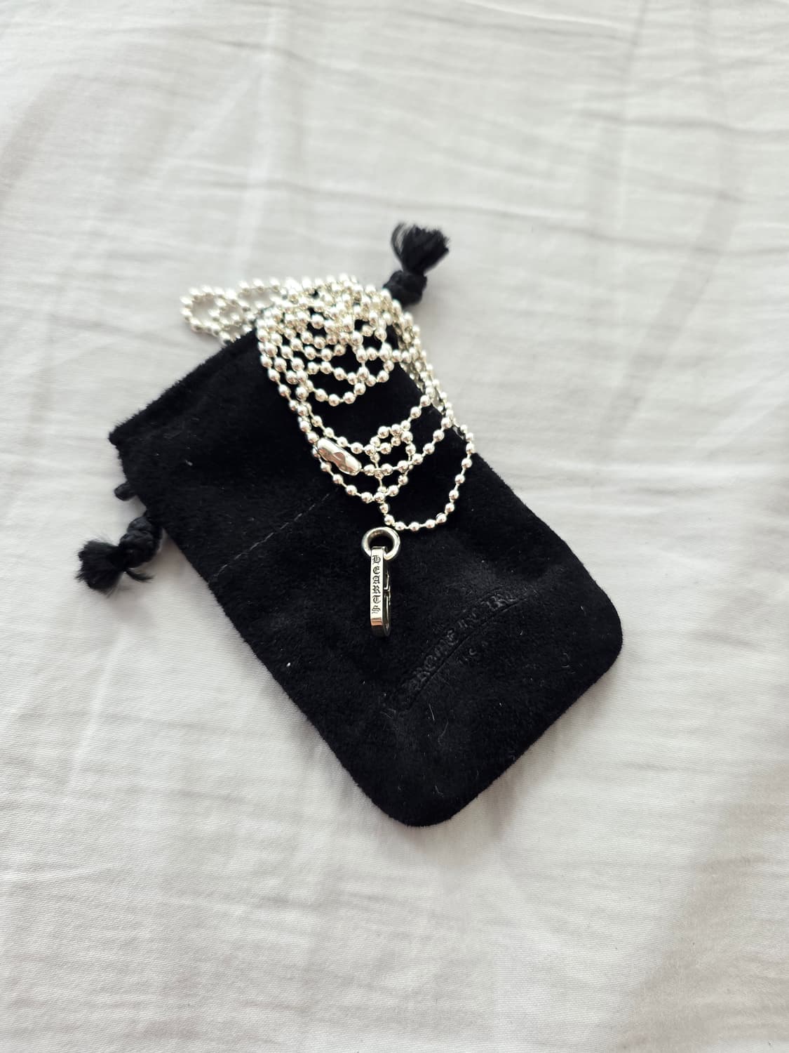 [FREE] 크롬하츠 타이니 크로스 컷아웃 도그택 & 볼체인 상품이미지4