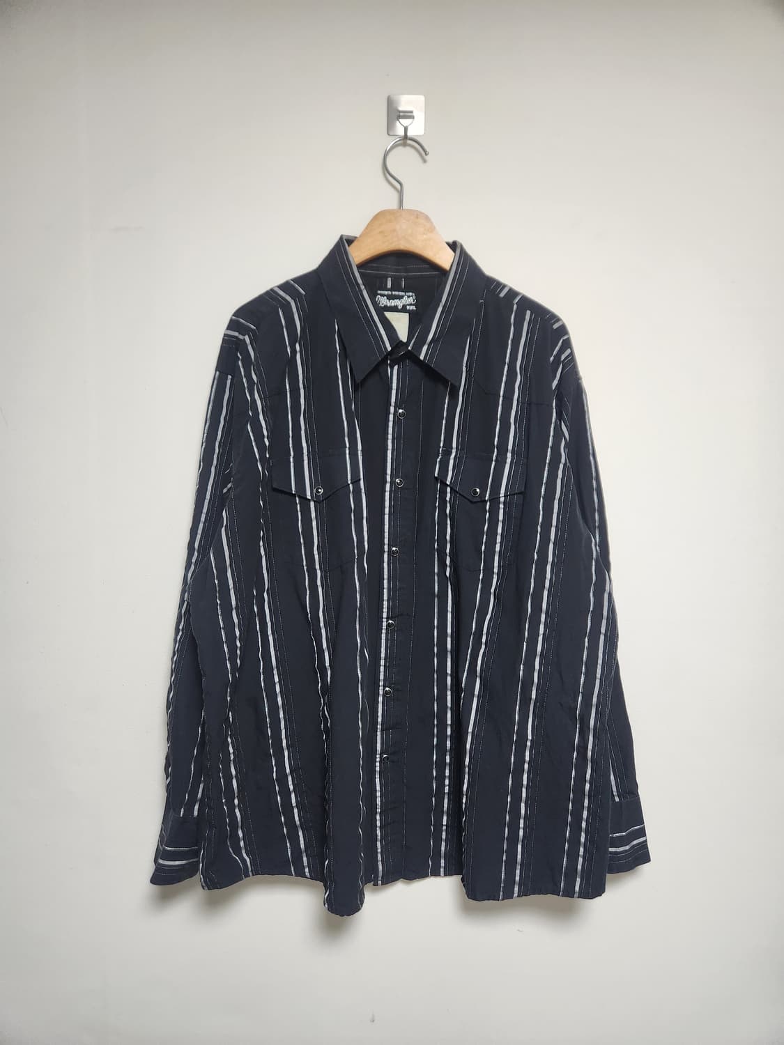랭글러Wrangler 스트라이프 웨스턴 셔츠 XL - S189 상품이미지1