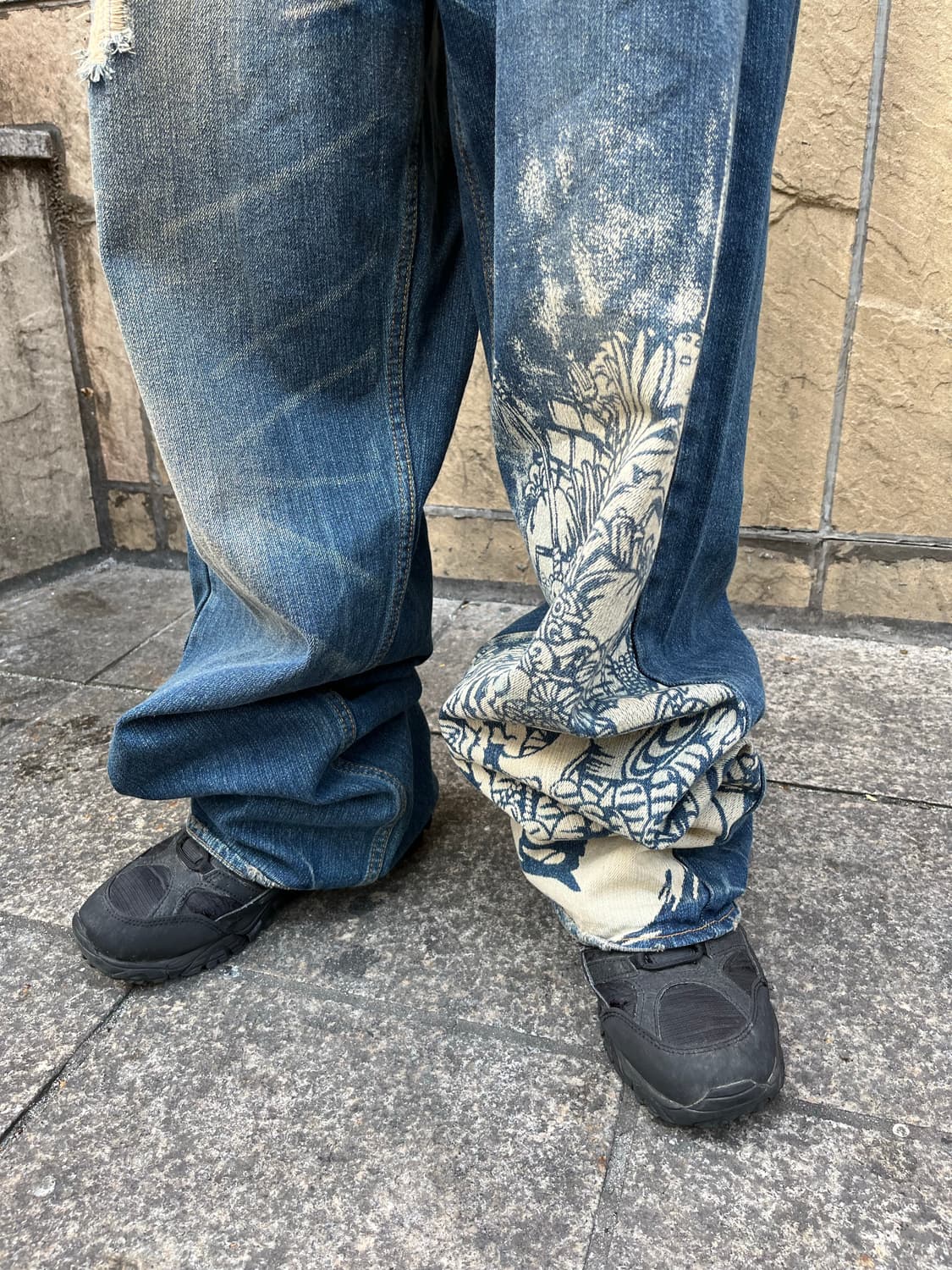 printing wide denim pants 상품이미지4