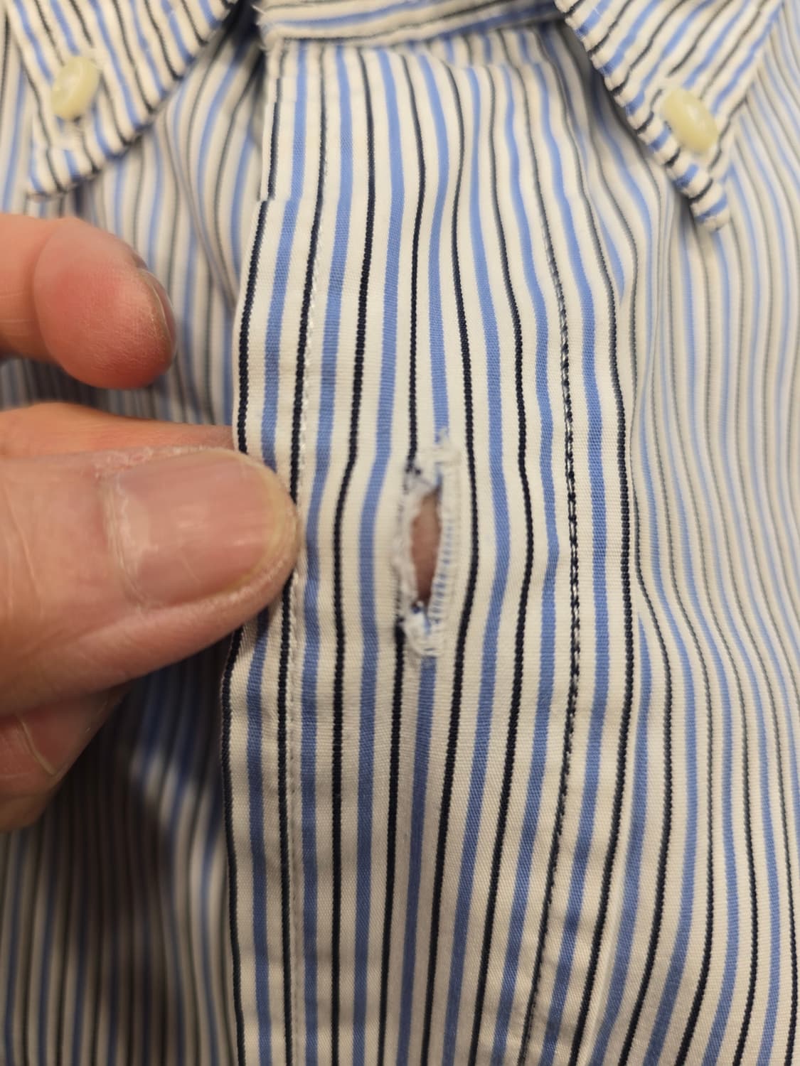 랄프로렌 커스텀핏 스트라이프 반팔 셔츠 M(95) 상품이미지8