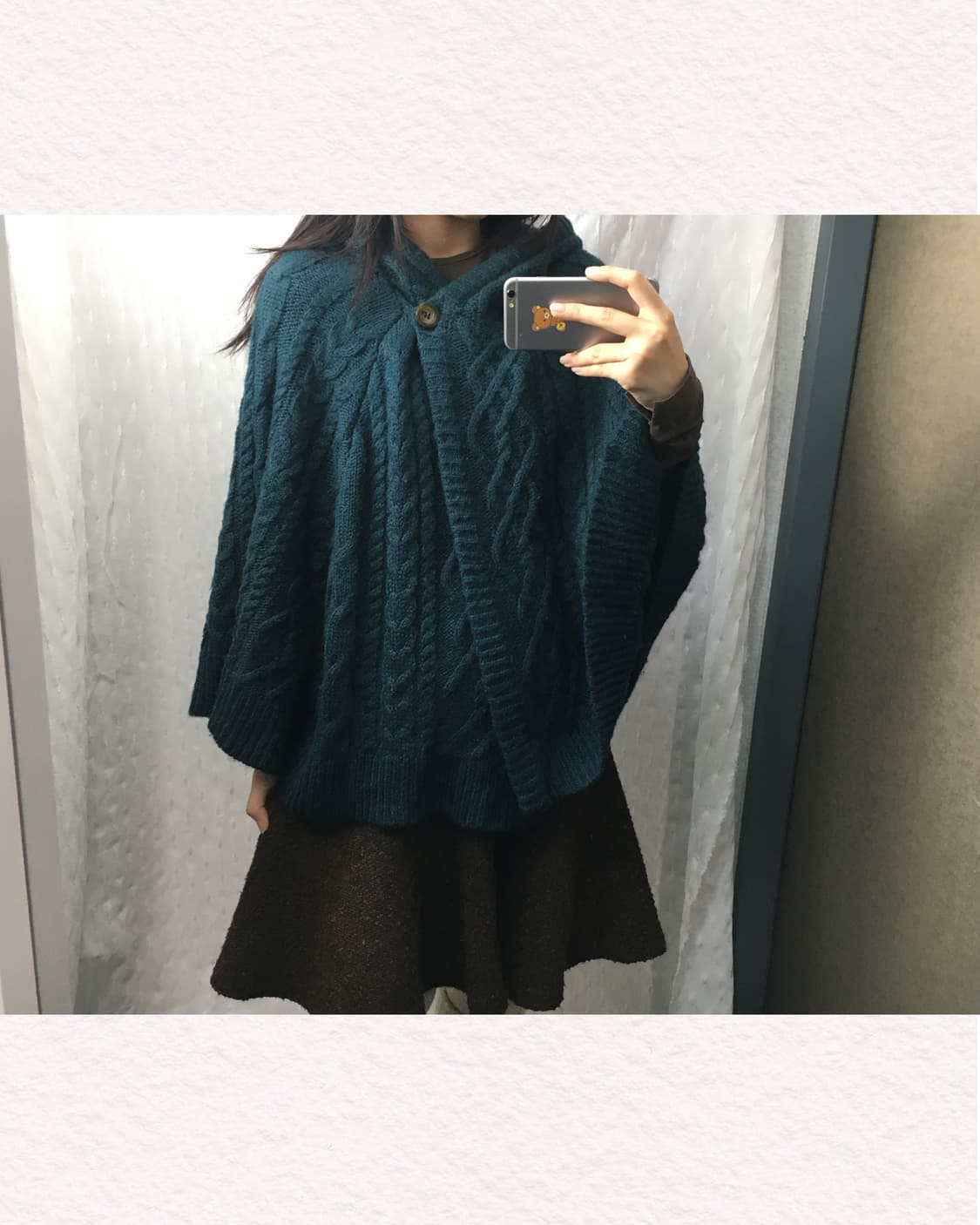 청록 니트 케이프  상품이미지2