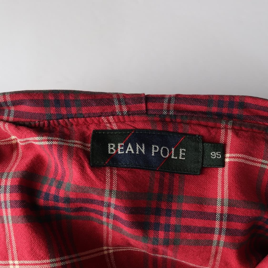 빈폴 베이지 타탄체크 안감 후드 집업 자켓 M 상품이미지5