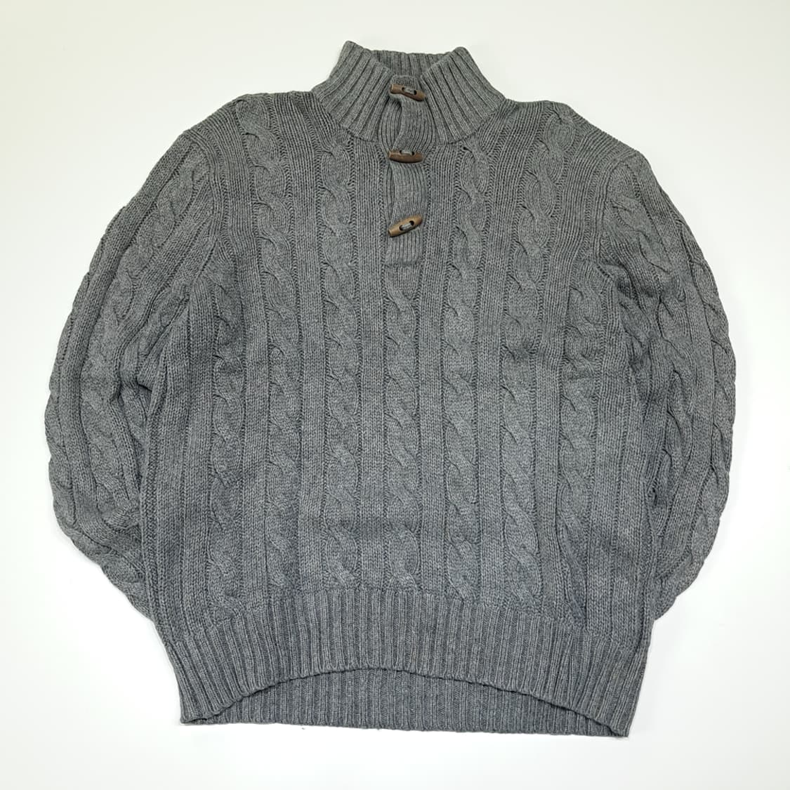 CL350 M 폴로 00s 실크 토글 케이블 헤더그레이 니트 스웨터 상품이미지1