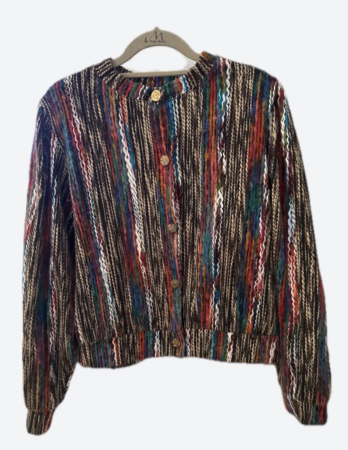 일본빈티지)컬러패턴가디건 상품이미지1