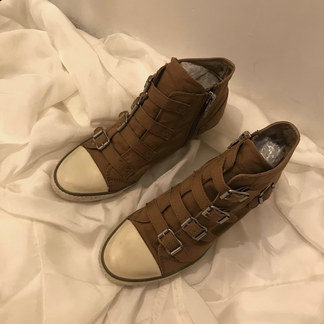 Ash 아쉬 갸루 카멜브라운 하이탑 웨지 스니커즈 상품이미지3