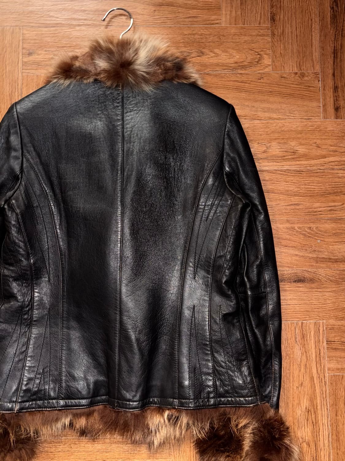 빈티지 퍼 트리밍 레더자켓 상품이미지9