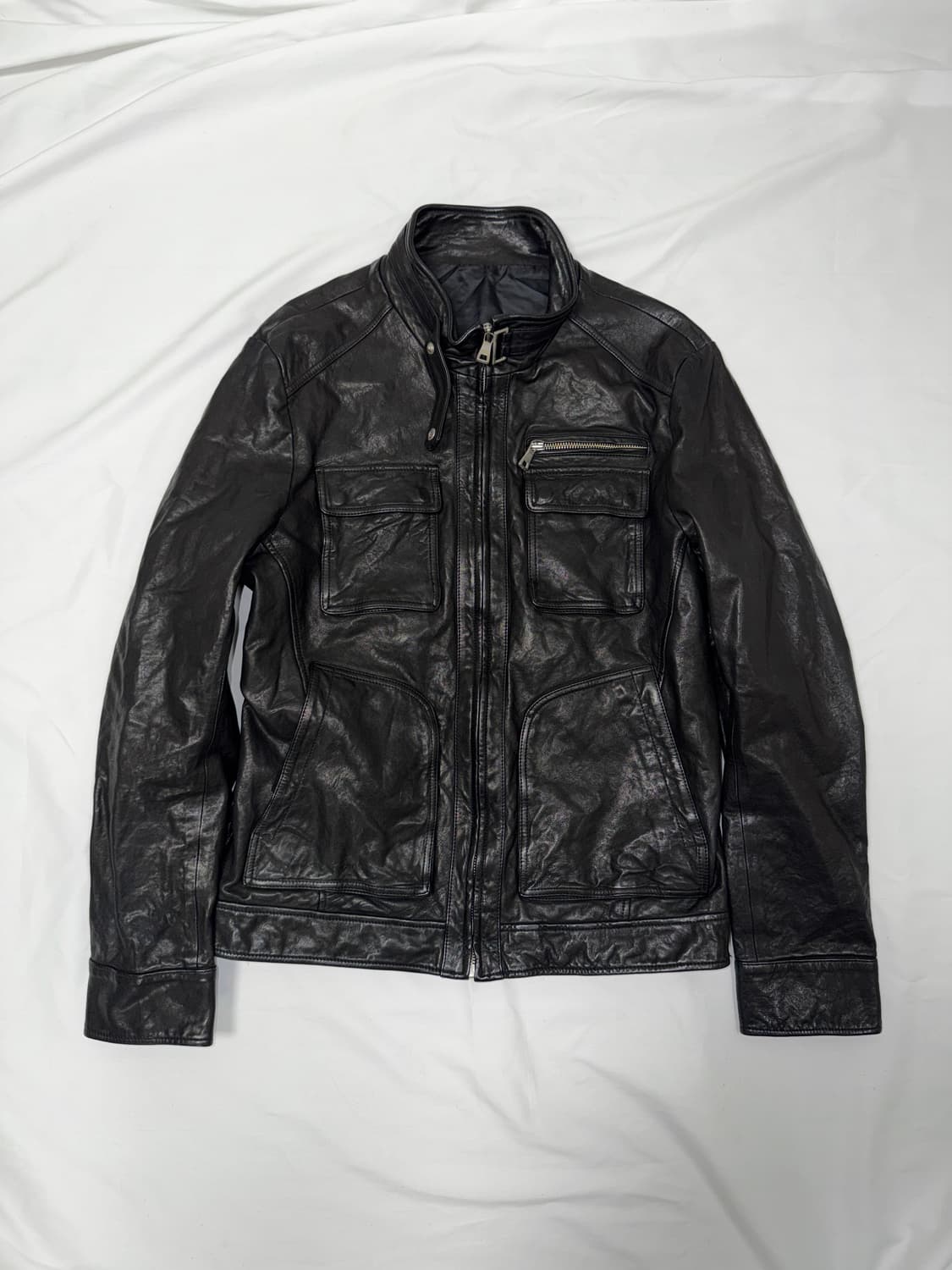 멀티포켓 이태리 레더 자켓 상품이미지4