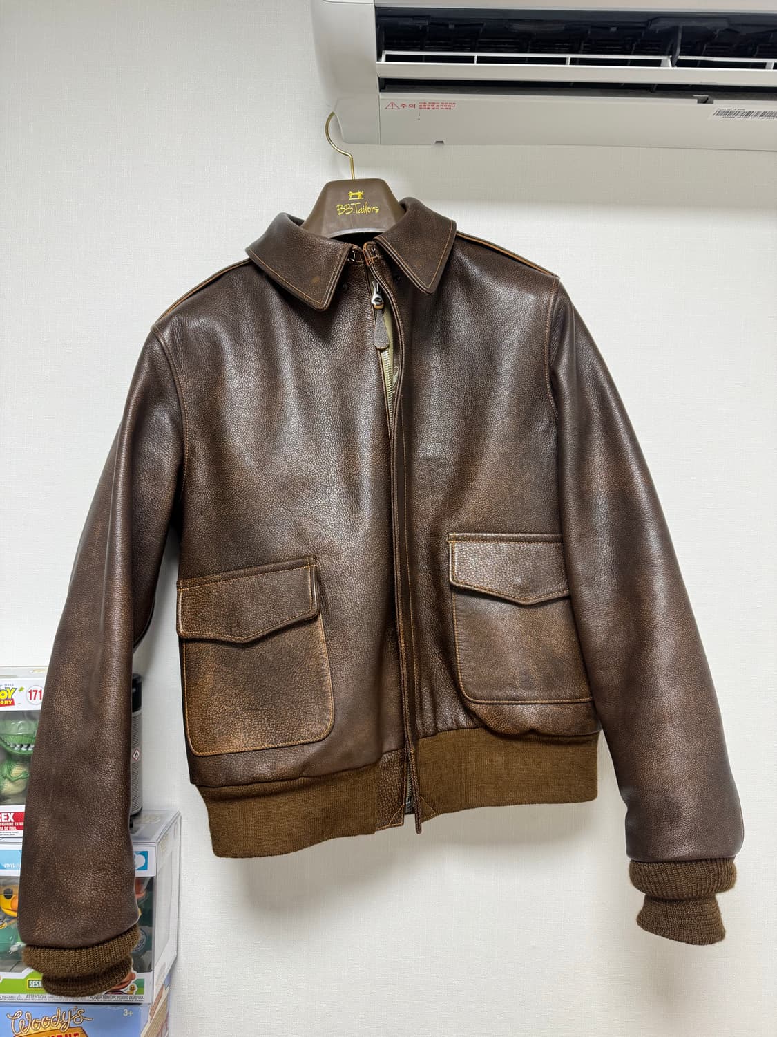 L) 아카펠라클로딩 A-2 자켓 소가죽 40 size 상품이미지2