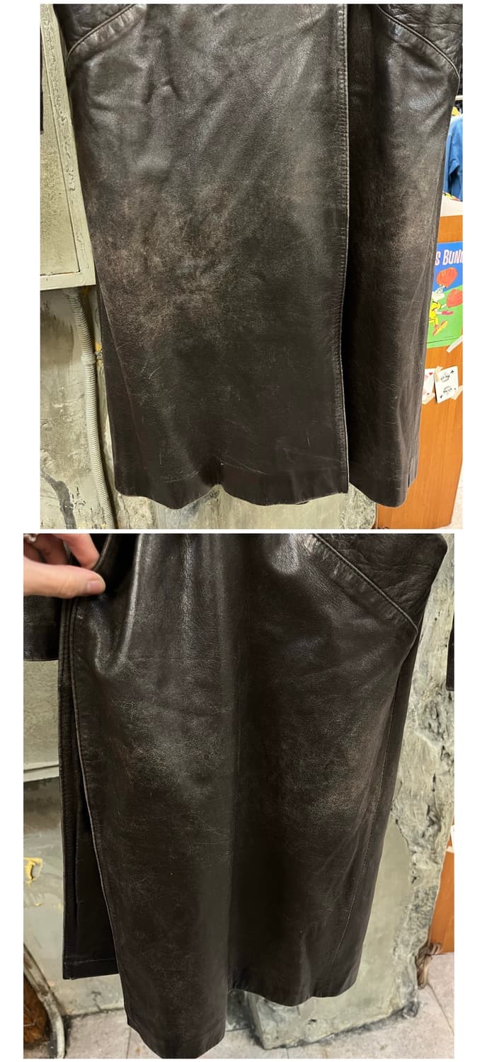 빈티지 양가죽 레더 롱 자켓 브라운 #csz3970 상품이미지5