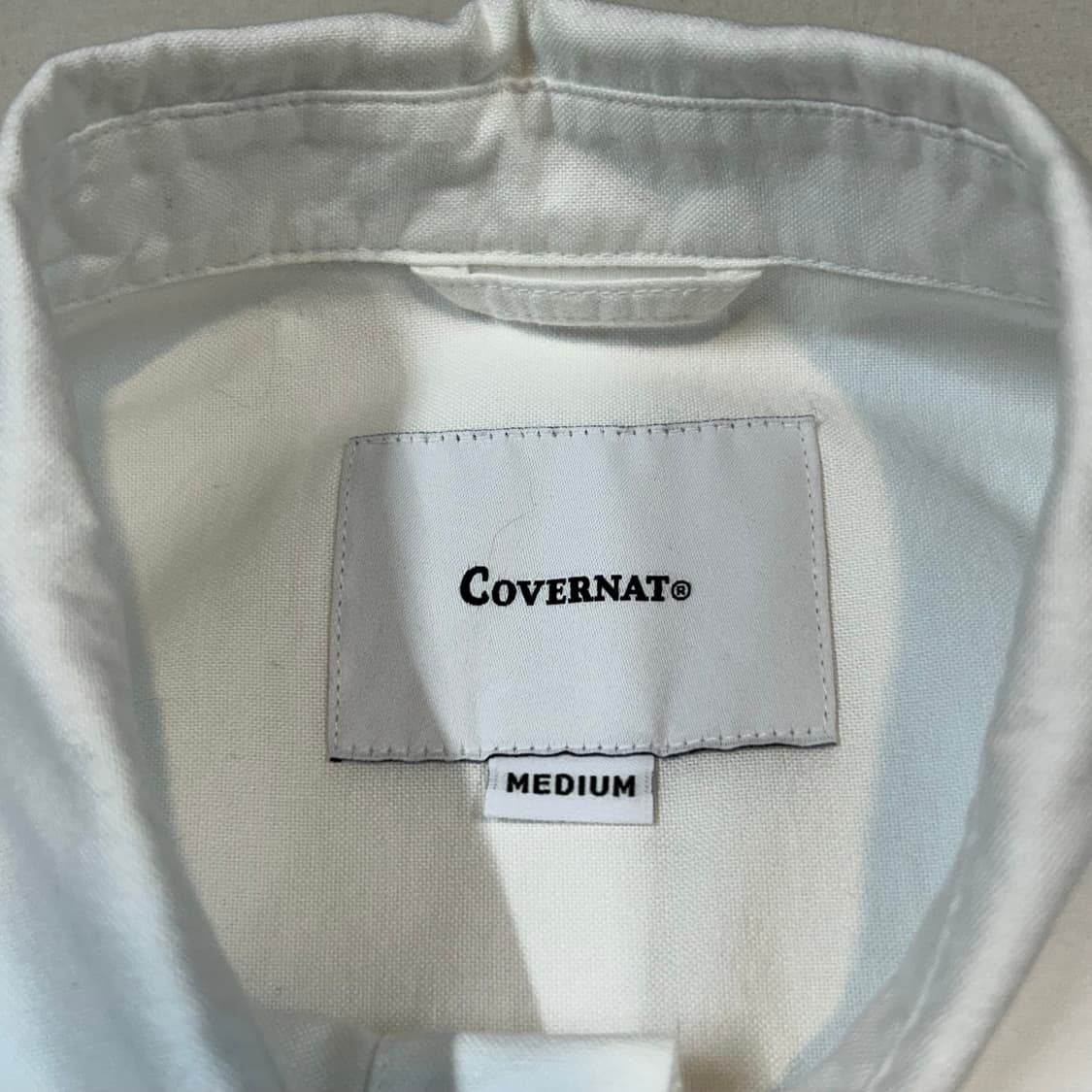 M) 커버낫 프레피 C로고 오버핏 옥스포드 셔츠 화이트 상품이미지7