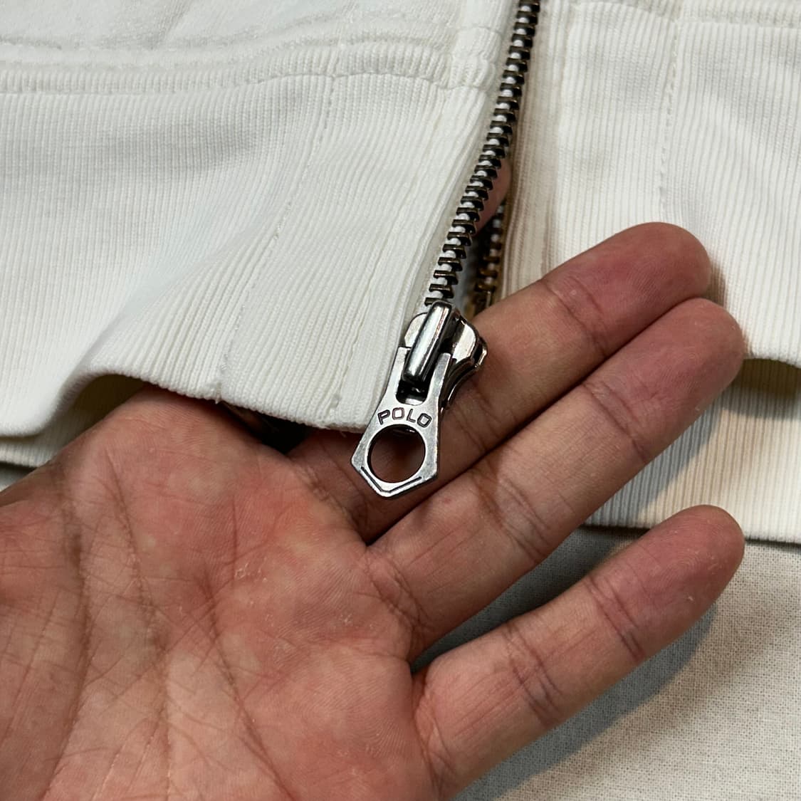 M) 폴로 랄프로렌 두산 써멀 후드집업 화이트 상품이미지9