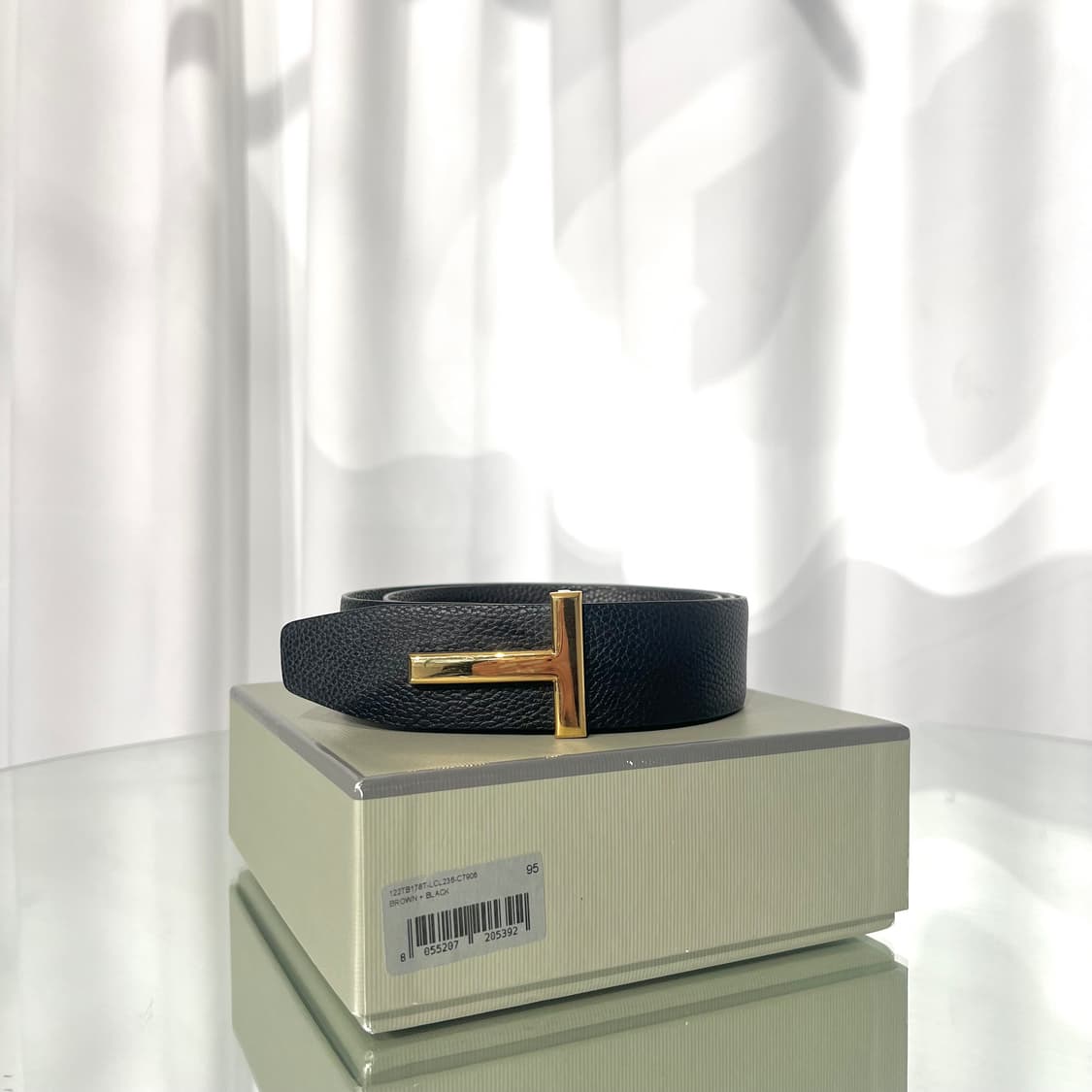 (95)톰포드 T로고 버클 금장 벨트  상품이미지1