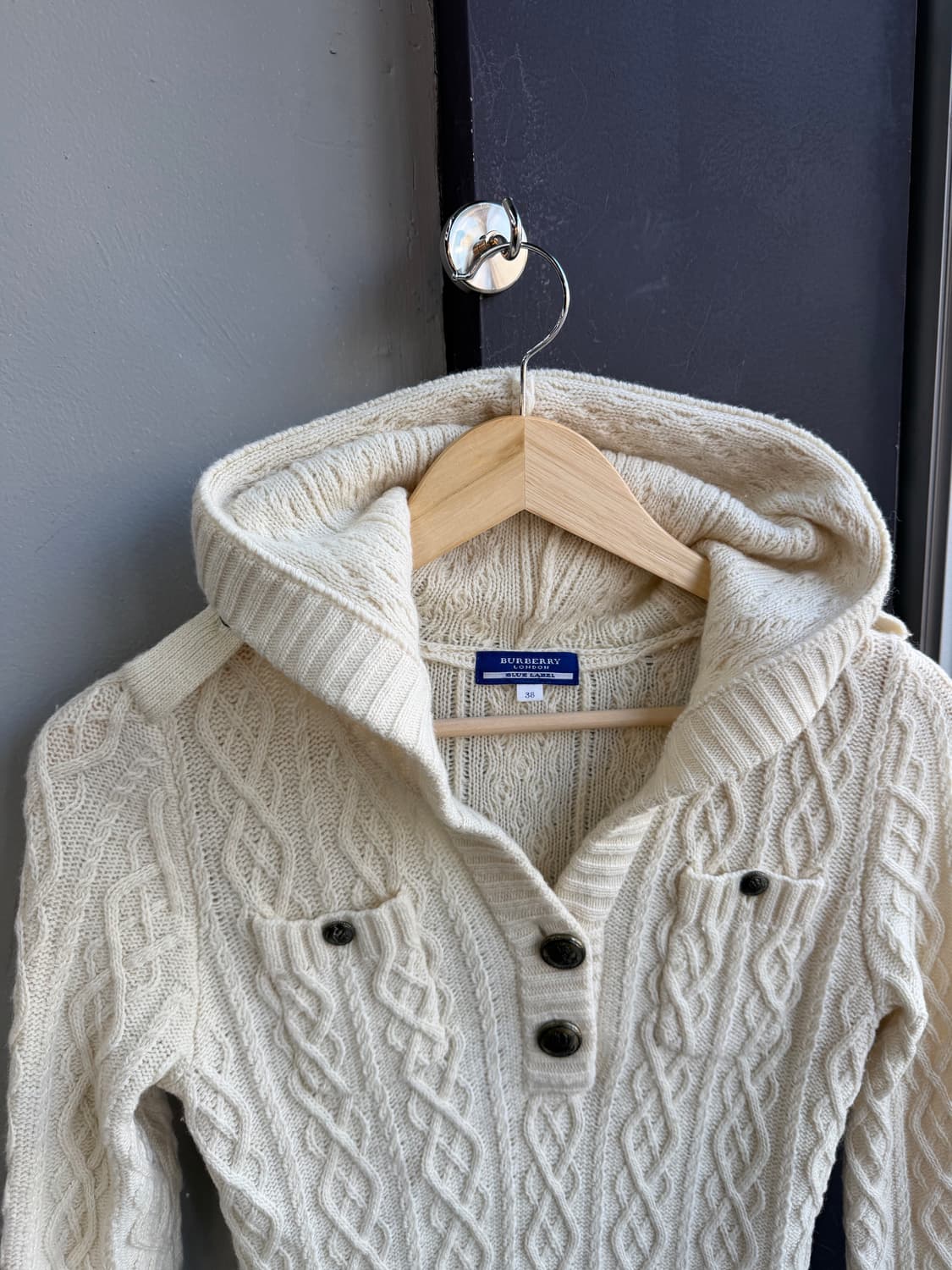 .38/ 버버리 블루라벨 노르딕 후디 니팅 원피스 상품이미지3