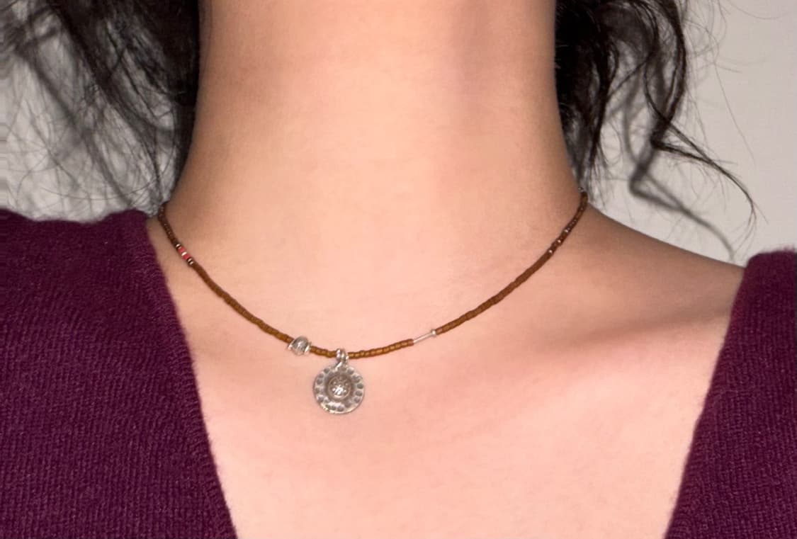 [rrrocnoc] hwi lotus 카렌실버 보헤미안 무드 비즈목걸이 상품이미지4