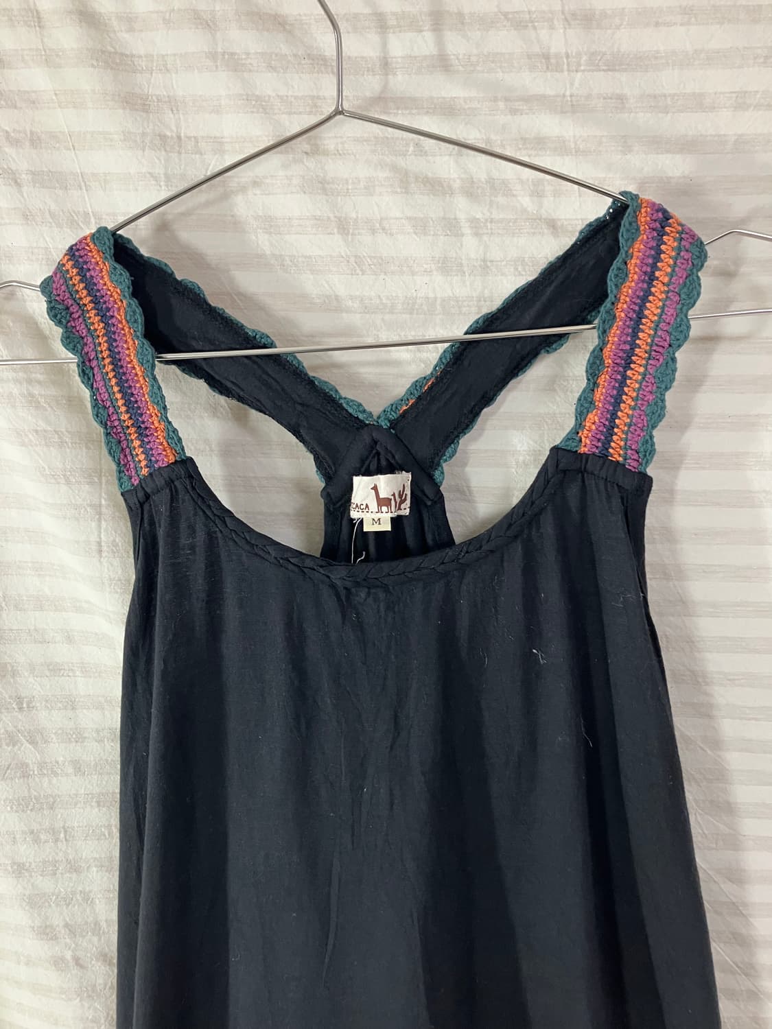 빈티지 하구미 블랙 자수 슬리브리스 1063 모리걸 y2k 스트릿 갸루  상품이미지5