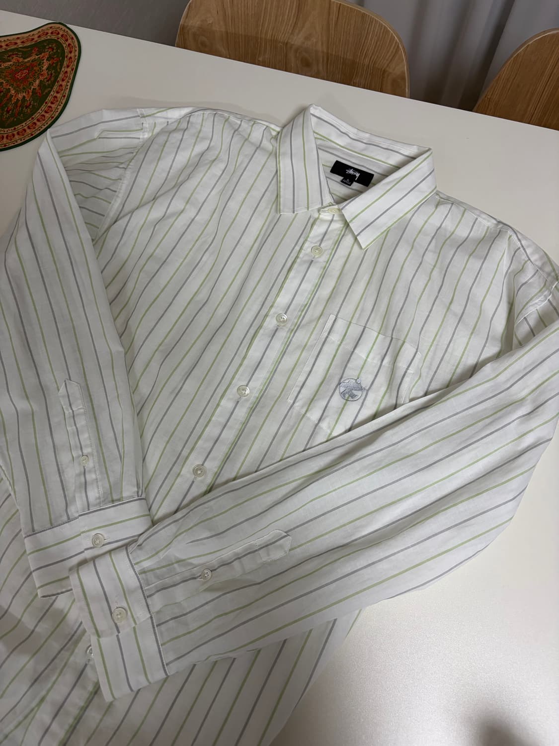 Stussy cotton linen stripe shirt L사이즈 상품이미지7