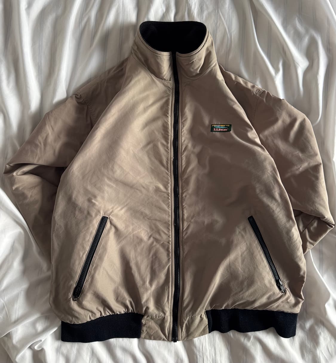 [L] 90s 엘엘빈 ll bean 웜업 자켓 tan 상품이미지1