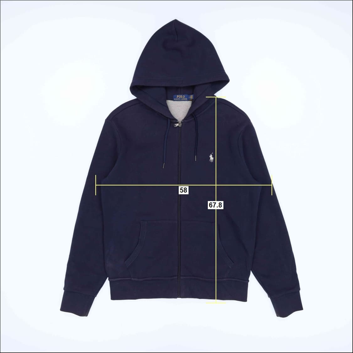 [M] QR신형 폴로 랄프로렌 네이비 스몰포니 후드 집업 N7084 상품이미지8