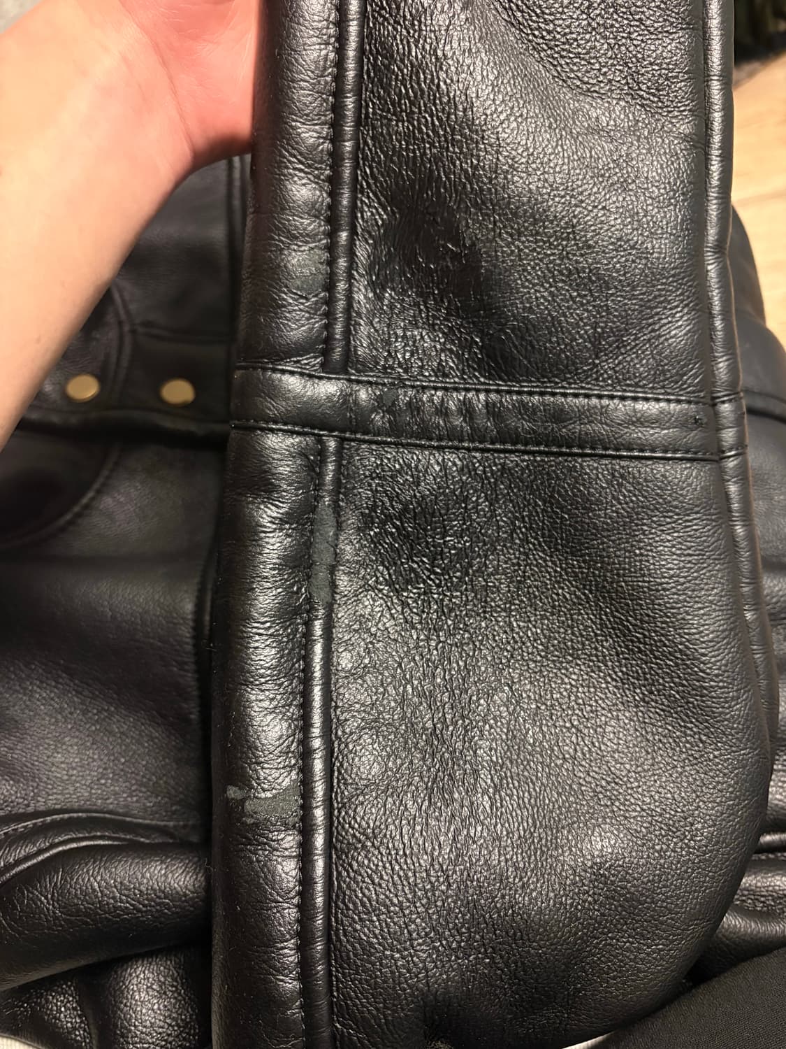 자라 페이크레더 후드코트 상품이미지4