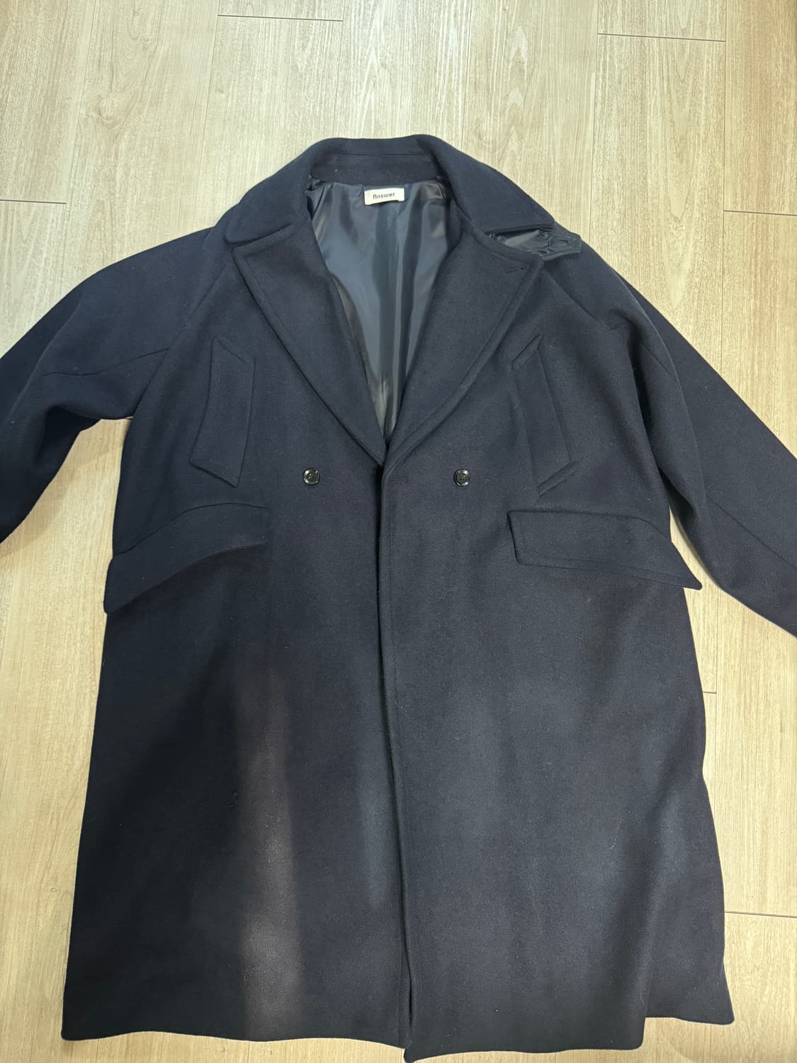 오버핏 울 하이넥 발마칸 코트 상품이미지4