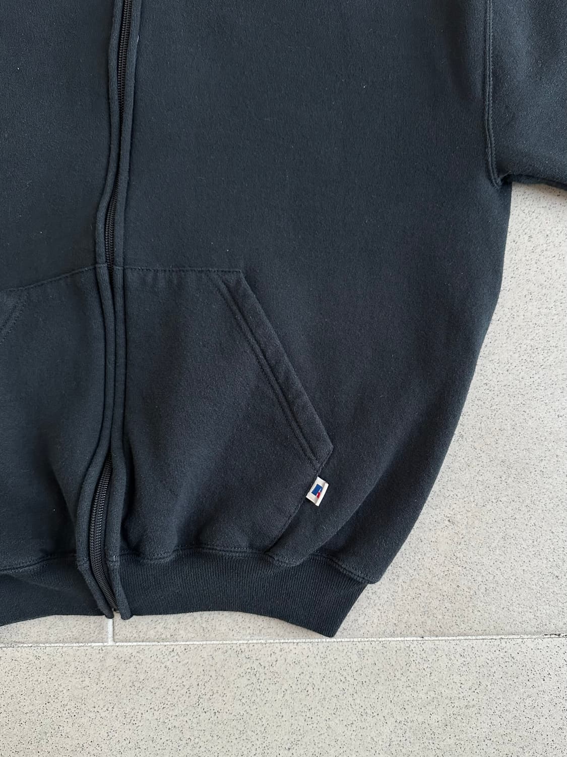 90s 빈티지 러셀 후드집업 블랙 M 상품이미지3