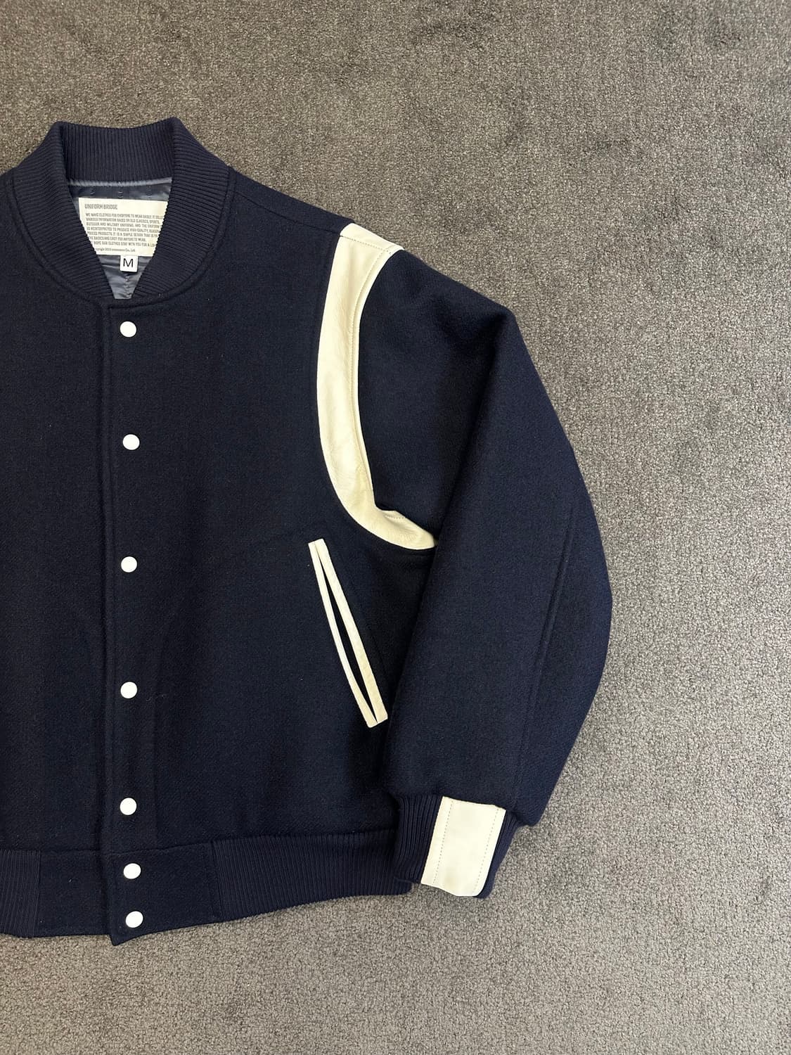 유니폼브릿지 바시티 자켓 네이비 M 상품이미지2