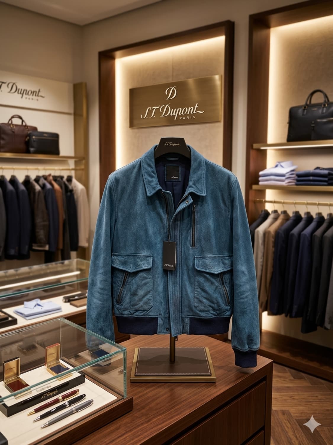 듀퐁(S.T. Dupont) 최고급 블루종 가죽자켓 데님스타일(110) 상품이미지2