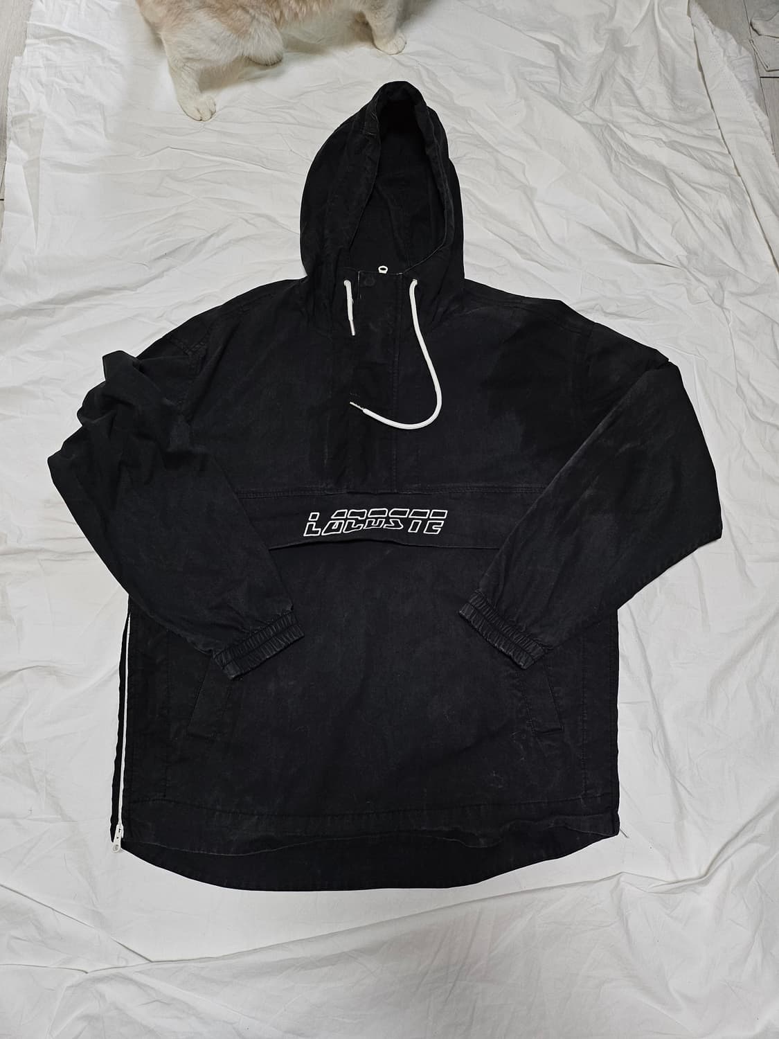 라코스테 후드 집업 아노락 블랙 M 상품이미지1